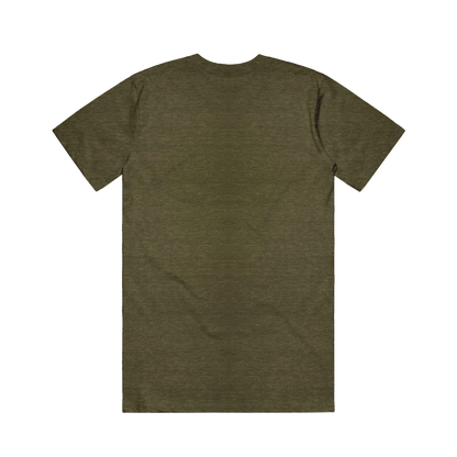 Hair Dyed Text Tee - Heather Military Green